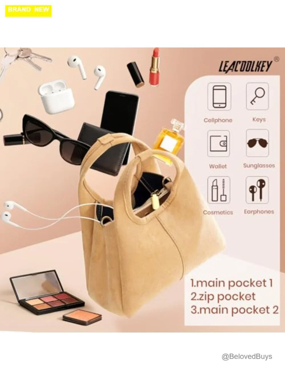 Faux Suede Top Handle Handbag Crossbody Satchel Purse Women Shoulder Bag